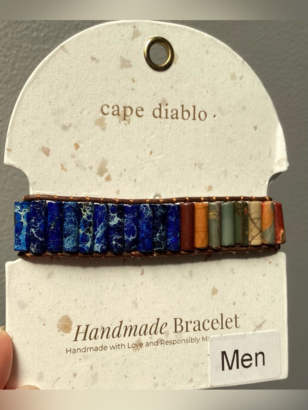 Cape Diablo Men's Warrior Jasper Bracelet